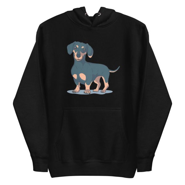 unisex-premium-pullover-hoodie-black-front-6a1591702b674.jpg Dachshund Dog Hoodie