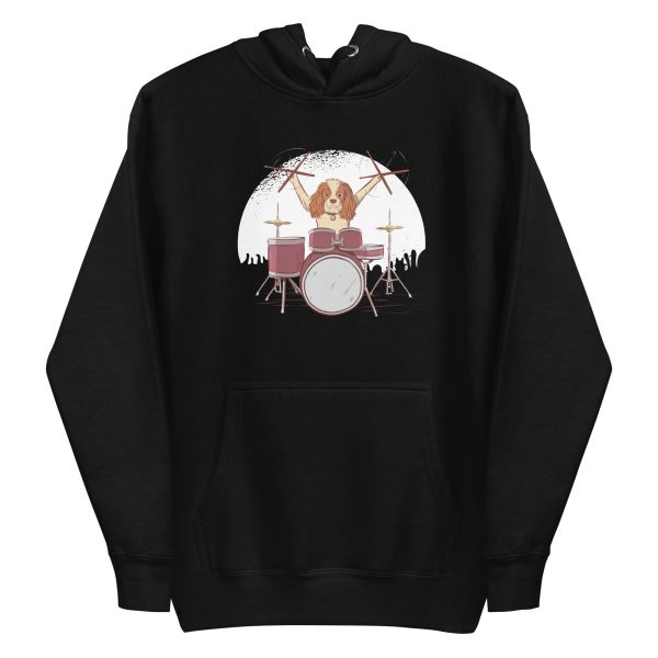unisex-premium-pullover-hoodie-black-front-6a15acb9e17a4.jpg Drummer Dog Hoodie