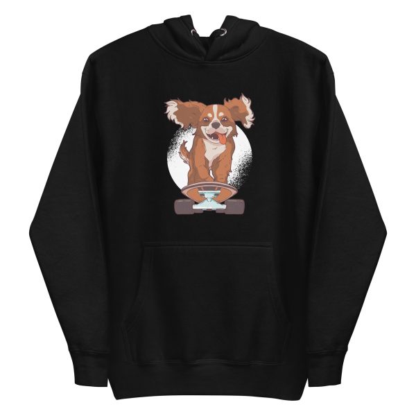 unisex-premium-pullover-hoodie-black-front-6a15af877105f.jpg Cavalier Dog Skater Hoodie