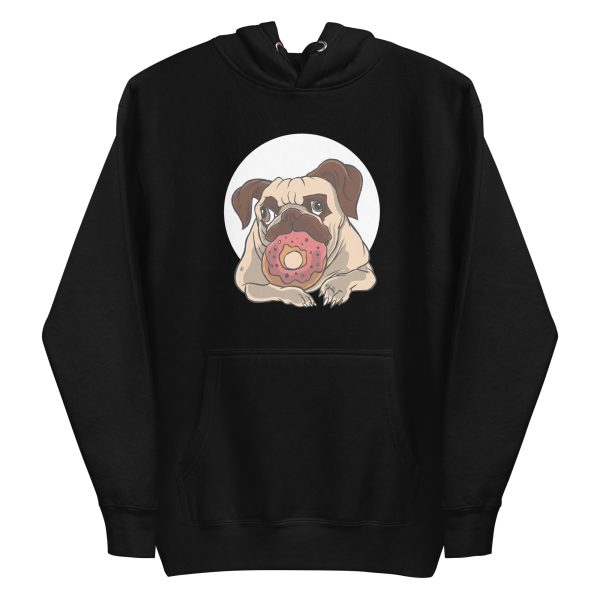 unisex-premium-pullover-hoodie-black-front-6a16535c08c8a.jpg Pug and Donut Hoodie