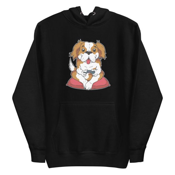 unisex-premium-pullover-hoodie-black-front-6a165420c89ec.jpg Dog Gamer Hoodie