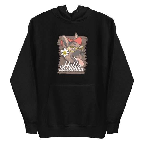 unisex-premium-pullover-hoodie-black-front-6a168fdd4769e.jpg Hello Summer Dog Hoodie