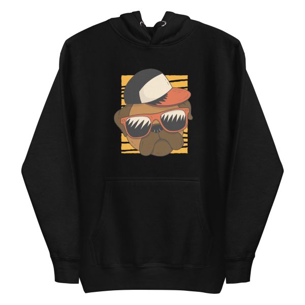 unisex-premium-pullover-hoodie-black-front-6a16c441ba2d8.jpg Cool Pug Hoodie