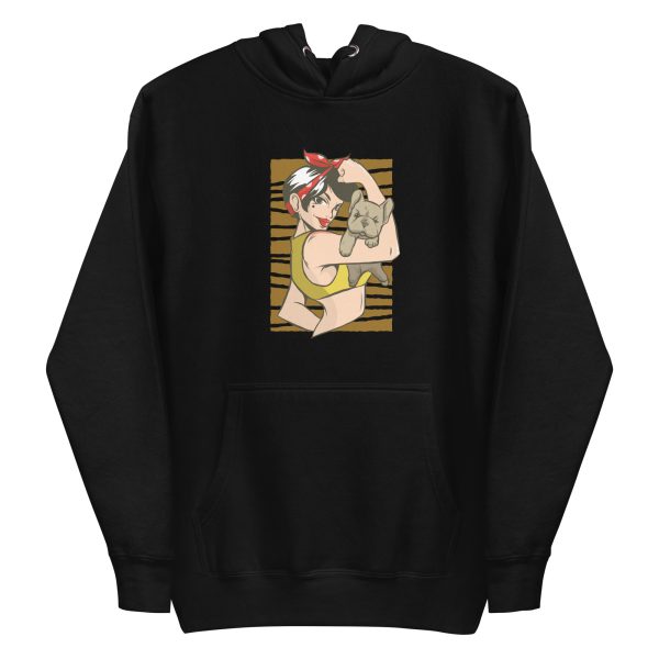 unisex-premium-pullover-hoodie-black-front-6a16c75013630.jpg Pin Up Bulldog Hoodie