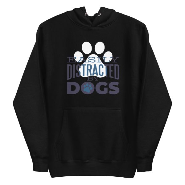 unisex-premium-pullover-hoodie-black-front-6a16c893293ad.jpg Distracted By Dogs Hoodie