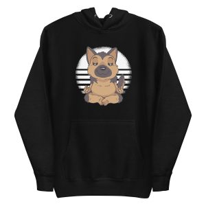 unisex-premium-pullover-hoodie-black-front-6a16cae710620.jpg German Shepherd Yoga Hoodie