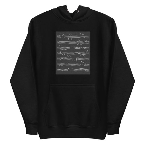 Doodle Lined Cats Hoodie