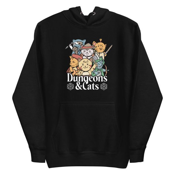 unisex-premium-pullover-hoodie-black-front-6a16d2a35eeff.jpg Dungeons and Cats Hoodie