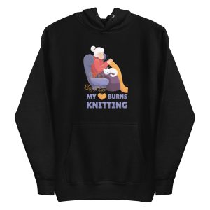 unisex-premium-pullover-hoodie-black-front-6a16d41b204ca.jpg Knitting Granny Hoodie