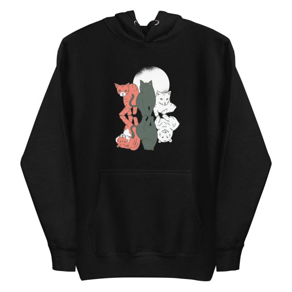 unisex-premium-pullover-hoodie-black-front-6a16d72e25461.jpg Cats and Felines Hoodie