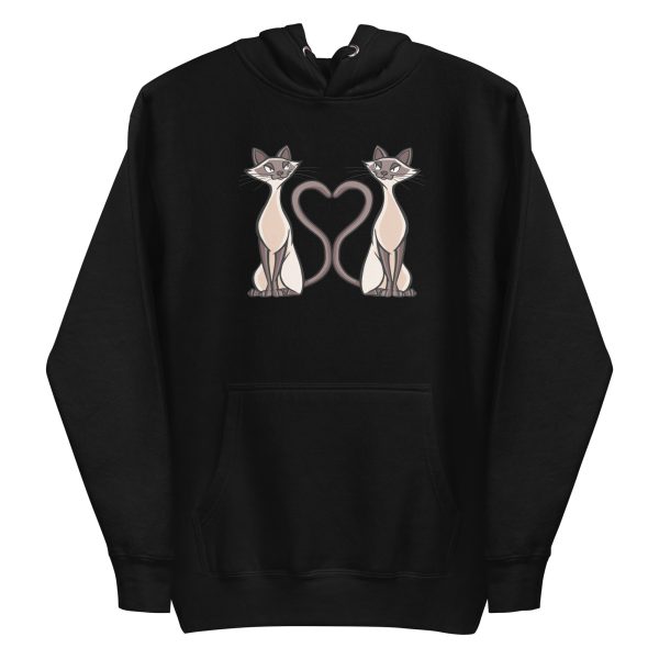 unisex-premium-pullover-hoodie-black-front-6a16da3529f39.jpg Siamese Cats Heart Hoodie
