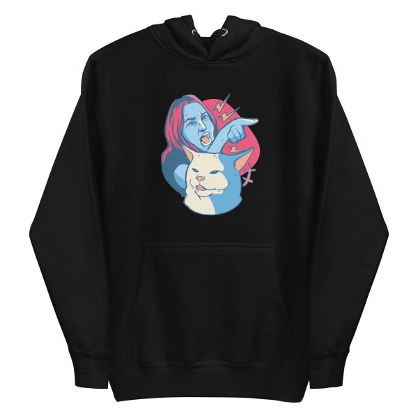 unisex-premium-pullover-hoodie-black-front-6a16e024ab738.jpg Screaming Lady Meme Hoodie