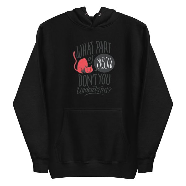 unisex-premium-pullover-hoodie-black-front-6a16ebea36cb1.jpg Meow Quote Hoodie