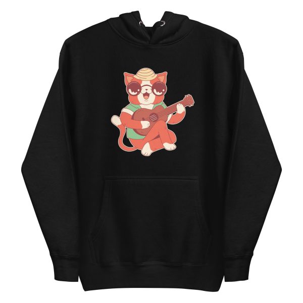unisex-premium-pullover-hoodie-black-front-6a16f4042b47b.jpg Ukulele Cat Hoodie