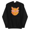 unisex-premium-pullover-hoodie-black-front-6a16f46268a22.jpg Stylish Glasses Cat Hoodie