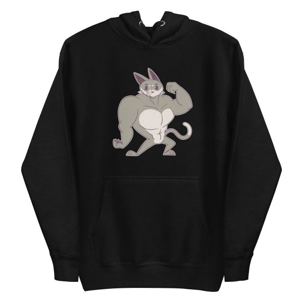 unisex-premium-pullover-hoodie-black-front-6a16f8308f796.jpg Muscle Cat Hoodie