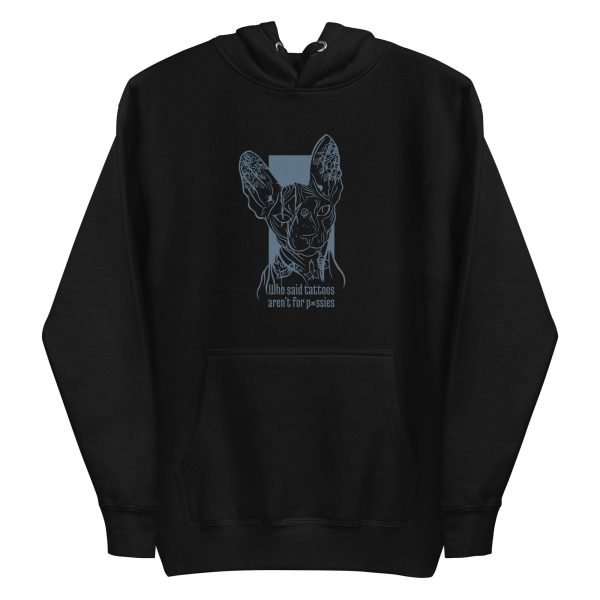 unisex-premium-pullover-hoodie-black-front-6a16faf96380e.jpg Sphynx Cat Tattoo Hoodie