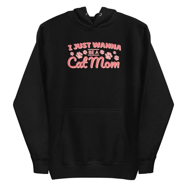 unisex-premium-pullover-hoodie-black-front-6a16fbe1d5700.jpg Cat Mom Hoodie