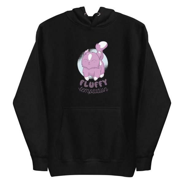 unisex-premium-pullover-hoodie-black-front-6a16fc3076834.jpg Fluffy Cat Hoodie