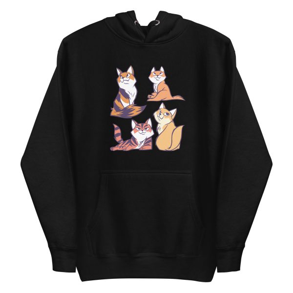 unisex-premium-pullover-hoodie-black-front-6a170b1e619a5.jpg Cat Siblings Cartoon Hoodie