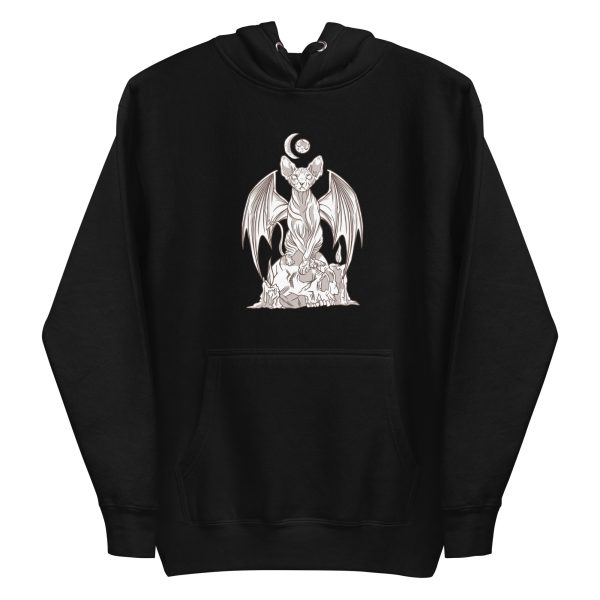 unisex-premium-pullover-hoodie-black-front-6a179cd455f81.jpg Evil Cat Hoodie