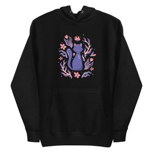 unisex-premium-pullover-hoodie-black-front-6a17a37ca65fe.jpg Nature Cat Hoodie