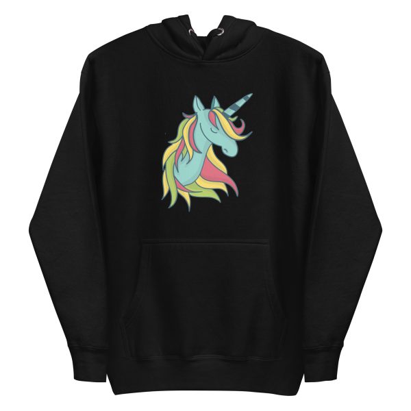 unisex-premium-pullover-hoodie-black-front-6a17a9d964687.jpg Cute Unicorn Hoodie