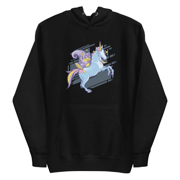 unisex-premium-pullover-hoodie-black-front-6a17b25d28a97.jpg Chipmunk Unicorn Hoodie