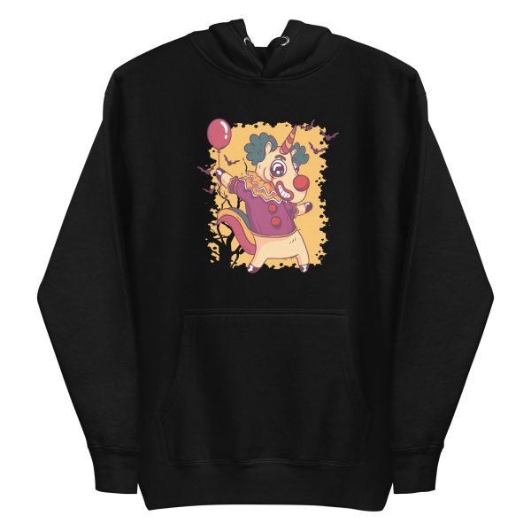 unisex-premium-pullover-hoodie-black-front-6a17b8d7d0fd0.jpg Unicorn Clown Hoodie