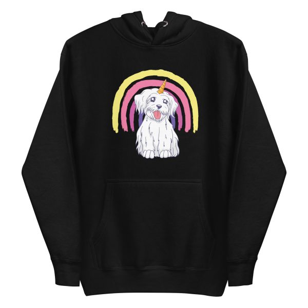 unisex-premium-pullover-hoodie-black-front-6a17dd776a3d9.jpg Rainbow Unicorn Dog Hoodie