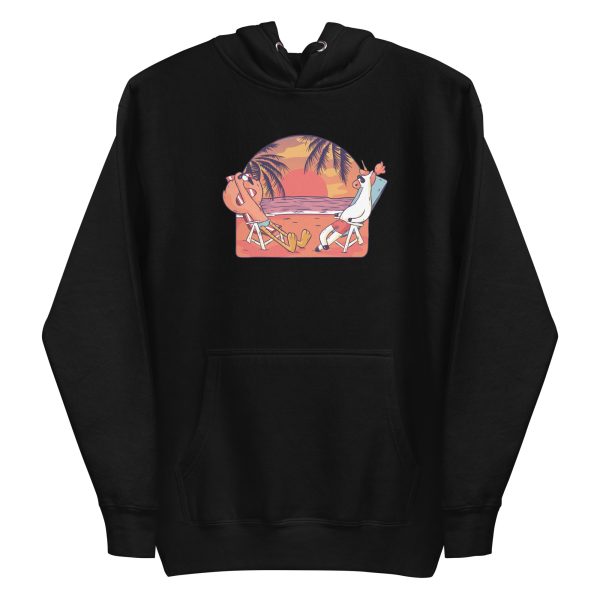 Unicorn and Flamingo Beach Hoodie
