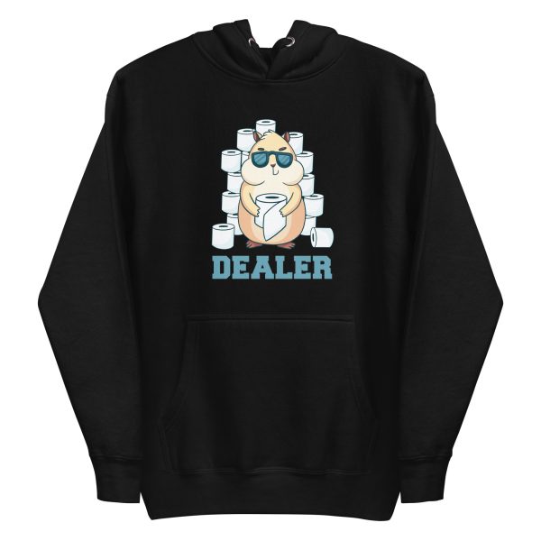 unisex-premium-pullover-hoodie-black-front-6a181873b129f.jpg Hamster Toilet Paper Dealer Hoodie