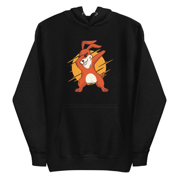 unisex-premium-pullover-hoodie-black-front-6a181a78d2da4.jpg Dabbing Bunny Hoodie