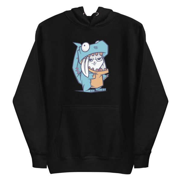 unisex-premium-pullover-hoodie-black-front-6a181d3b8823c.jpg Rabbit Dinosaur Hoodie
