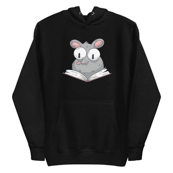 unisex-premium-pullover-hoodie-black-front-6a181f9c21202.jpg Reading Rat Hoodie