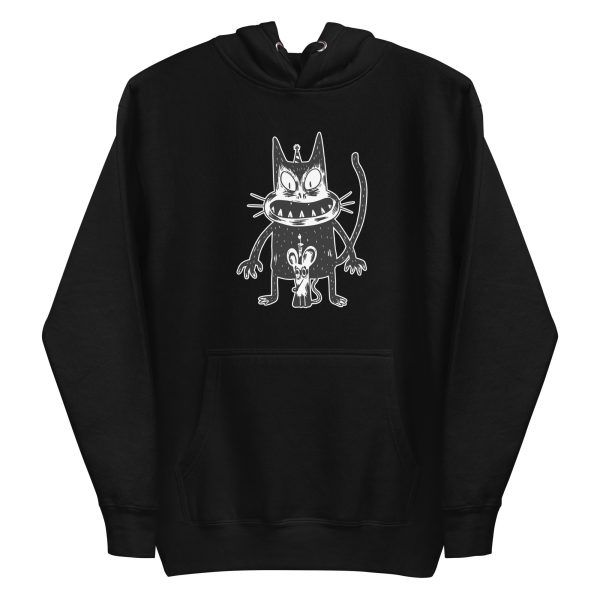 unisex-premium-pullover-hoodie-black-front-6a18207c211a4.jpg Creepy Cat and Mouse Hoodie