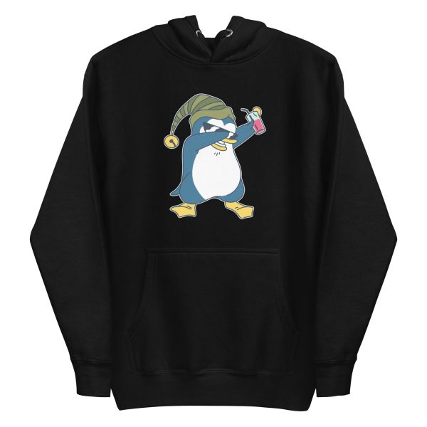 unisex-premium-pullover-hoodie-black-front-6a18234b827c5.jpg Dabbing Penguin Hoodie