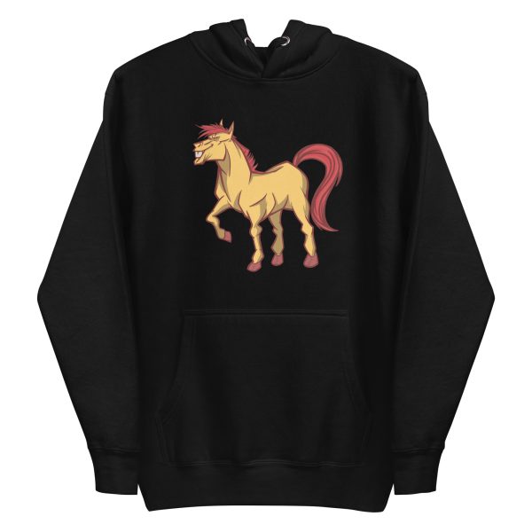 unisex-premium-pullover-hoodie-black-front-6a182abf906be.jpg Smiling Horse Hoodie