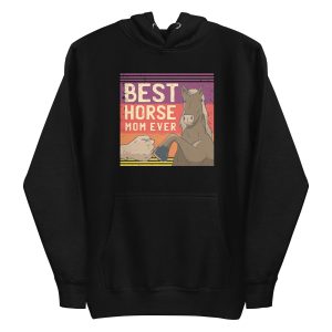 unisex-premium-pullover-hoodie-black-front-6a182bb1aa3b8.jpg Best Horse Mom Ever Hoodie