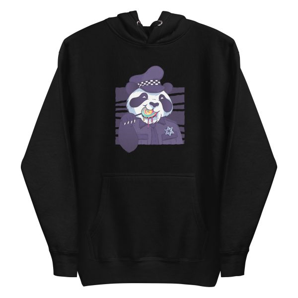unisex-premium-pullover-hoodie-black-front-6a182e36bc512.jpg Policeman Panda Hoodie