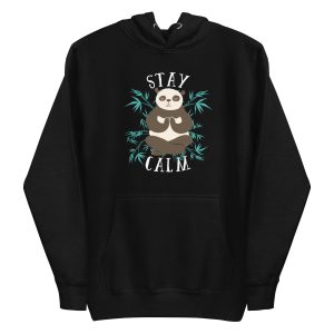 unisex-premium-pullover-hoodie-black-front-6a182f11e8288.jpg Stay Calm Hoodie