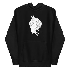 unisex-premium-pullover-hoodie-black-front-6a18341207a6a.jpg Moon Rabbit Hoodie