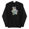 unisex-premium-pullover-hoodie-black-front-6a183544dbf7d.jpg Rabbit Carrying Guitar Hoodie
