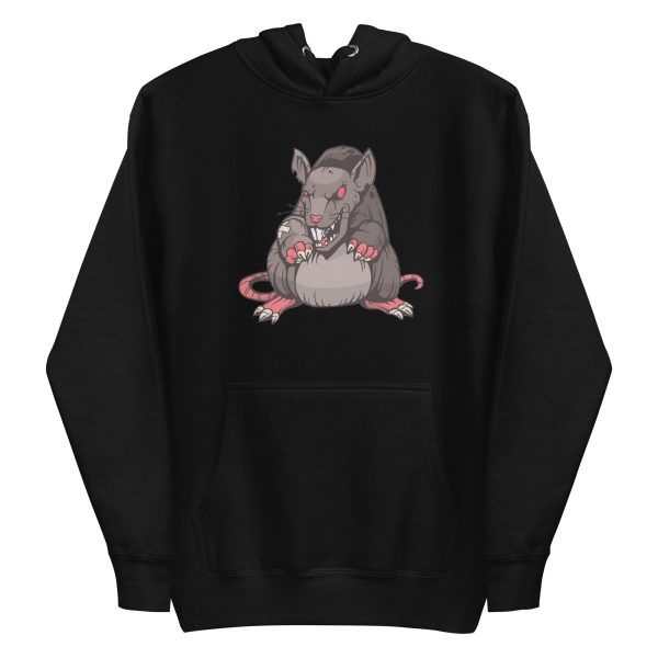 unisex-premium-pullover-hoodie-black-front-6a1841b26b8d5.jpg Dark Angry Rat Hoodie