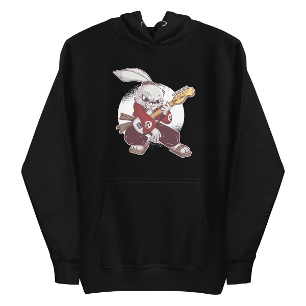 unisex-premium-pullover-hoodie-black-front-6a184c4d9c928.jpg Samurai Guitarist Rabbit Hoodie