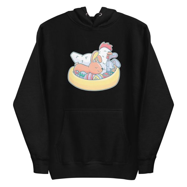 unisex-premium-pullover-hoodie-black-front-6a18ed20037f2.jpg Easter Animals Hoodie