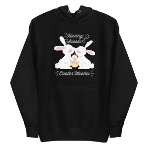 unisex-premium-pullover-hoodie-black-front-6a18edaa7c40e.jpg Bunny Kisses Easter Wishes Hoodie