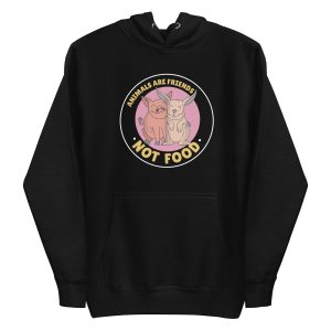 unisex-premium-pullover-hoodie-black-front-6a18f57e9f3d4.jpg Animals Are Friends Hoodie