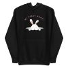 unisex-premium-pullover-hoodie-black-front-6a18f67c76fde.jpg My First Hunt Hoodie