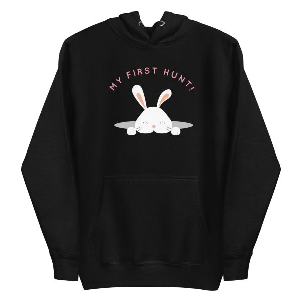 unisex-premium-pullover-hoodie-black-front-6a18f67c76fde.jpg My First Hunt Hoodie